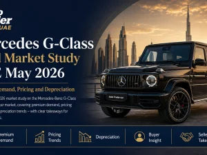 Mercedes-Benz G-Class SUV parked in Dubai, representing UAE used car market trends