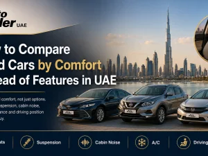 Used car interior showing comfortable seats and spacious cabin in UAE