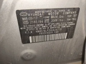 2017 Hyundai Elentra Limited