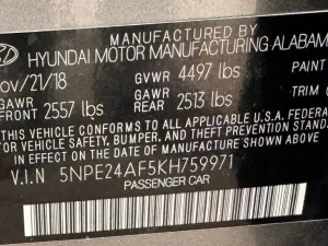 2019 Hyundai Sonata